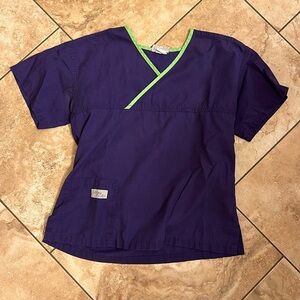 XSM Purple Urbane Essentials Women's Crossover Scrub Top